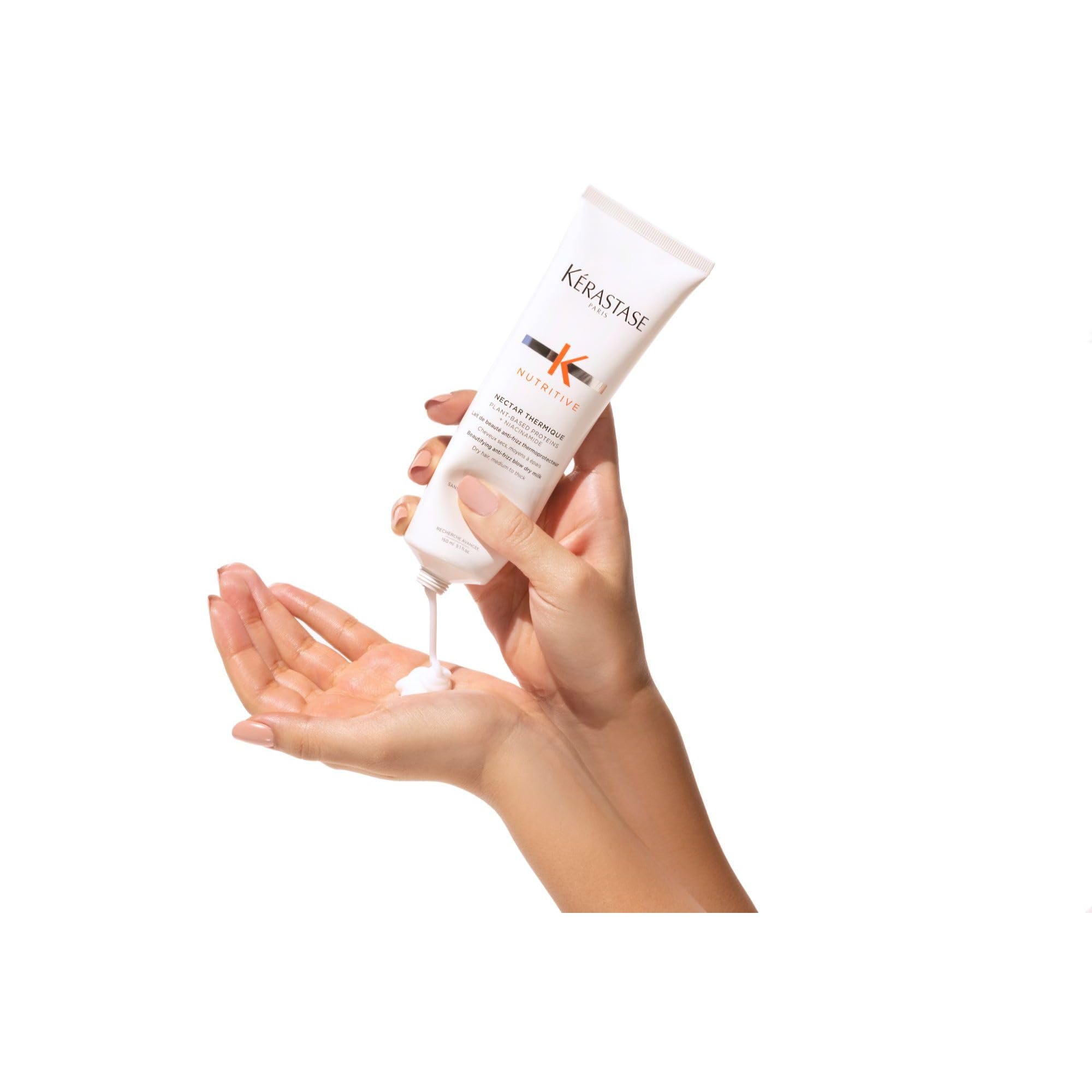 KÉRASTASE Nectar Thermique, rituel nutritif pour cheveux secs et déshydratés.
