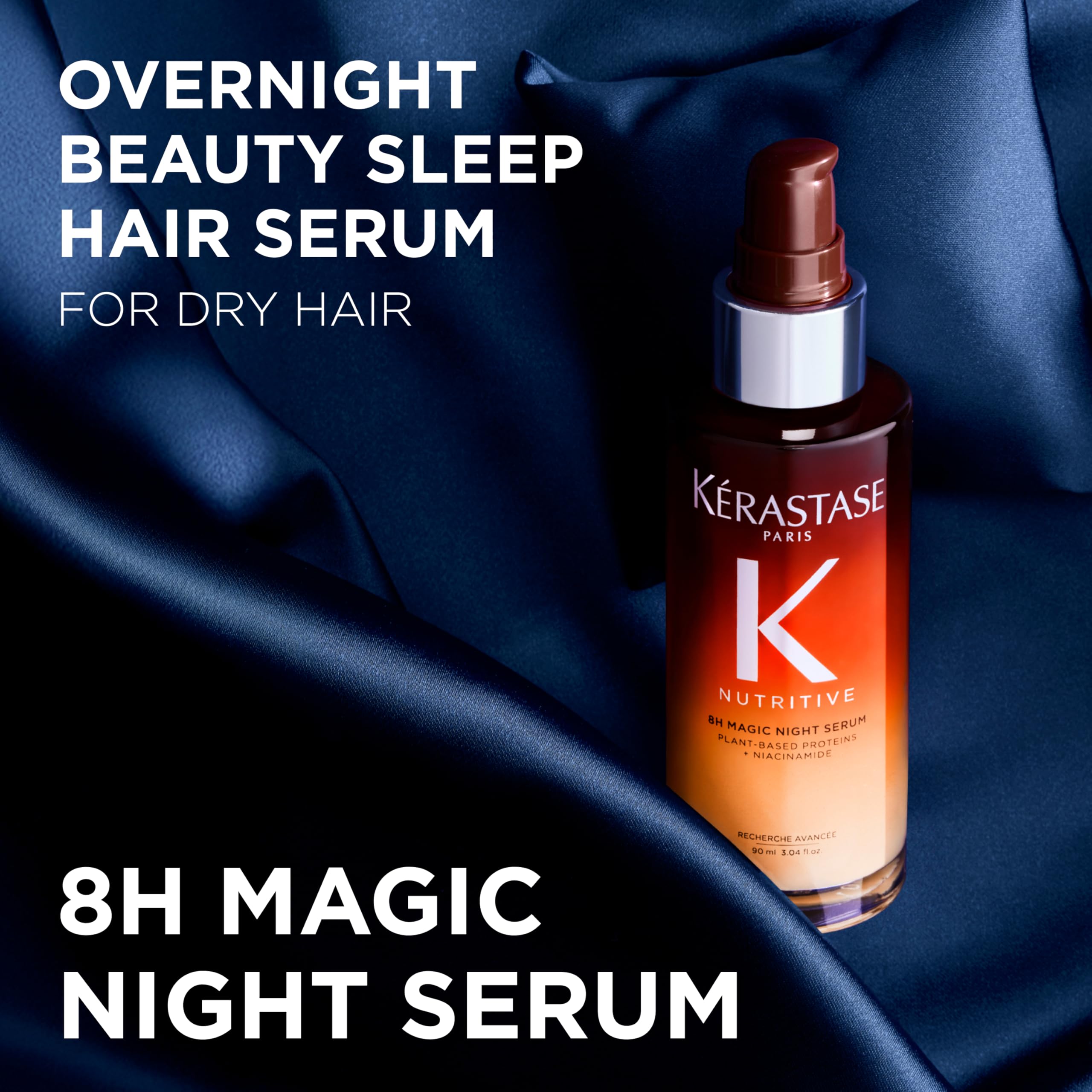 Kerastase Nutritive 8H Suero Nocturno, fácil rutina nocturna para dormir.