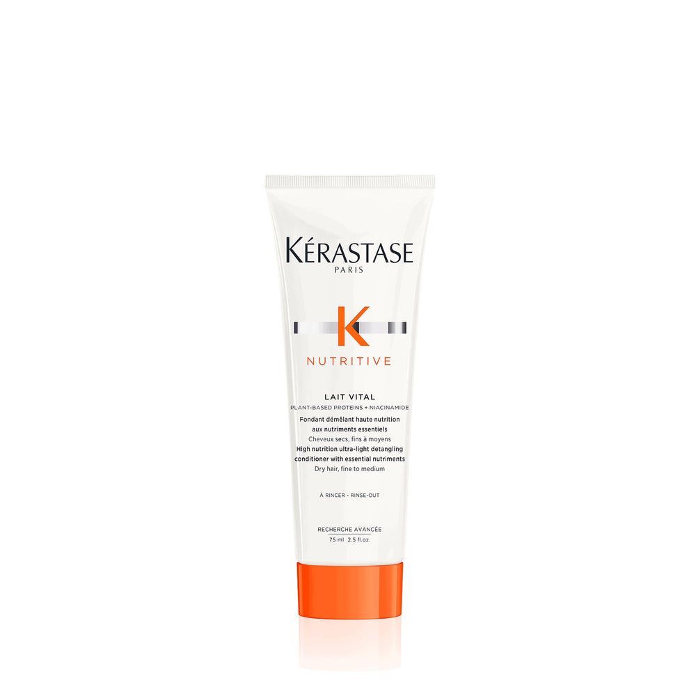 KÉRASTASE Nutritive Lait Vital, botella mini, cabello hidratado y fácil de peinar.