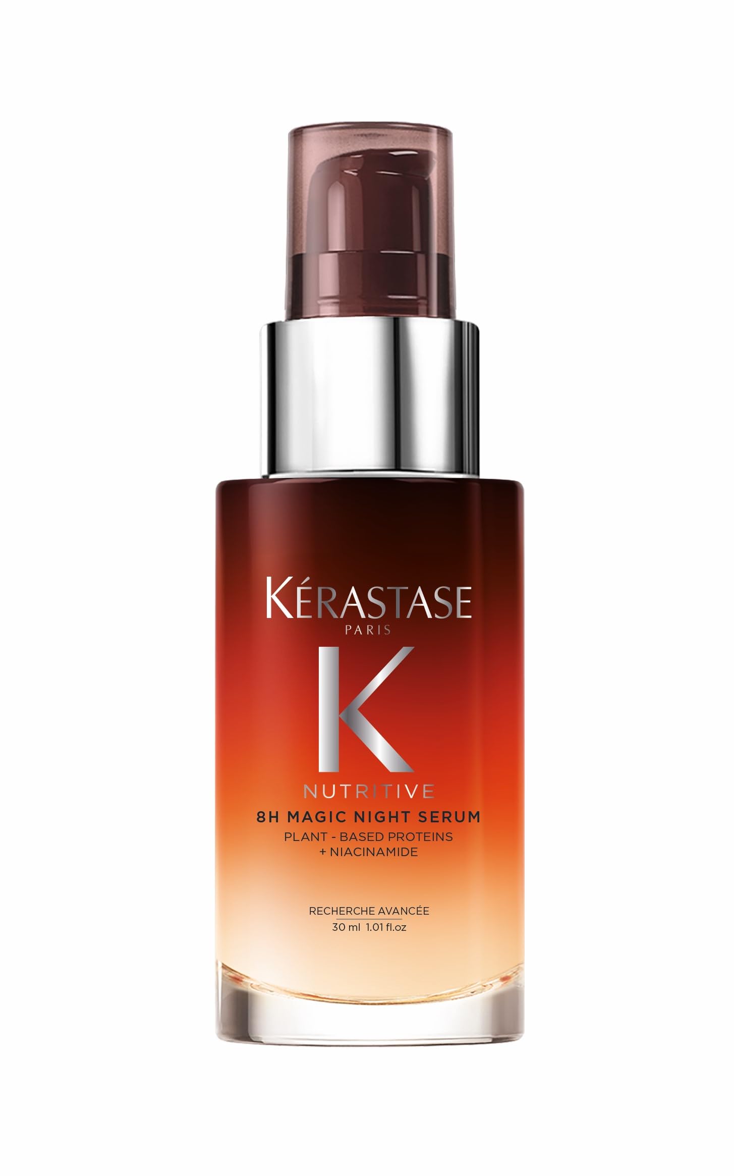 Kerastase Nutritive Nuit: bouteille élégante prête à hydrater et nourrir les cheveux secs.