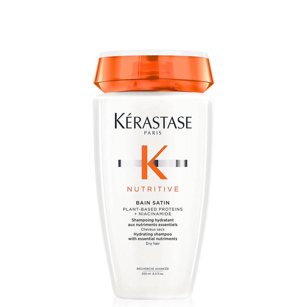 KÉRASTASE Nutritive Shampoo botella frontal mostrando diseño hidratante para cabello seco.