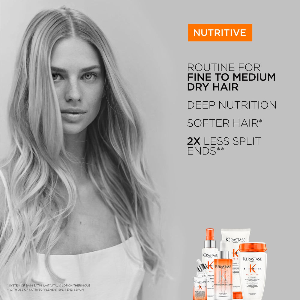 Aplicación post ducha de Kerastase Nutritive spray para peinar fácilmente