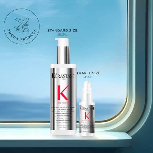 Kerastase Première Repair Pre-Shampoo, aplicación en manos, prepara el cabello para un lavado efectivo.