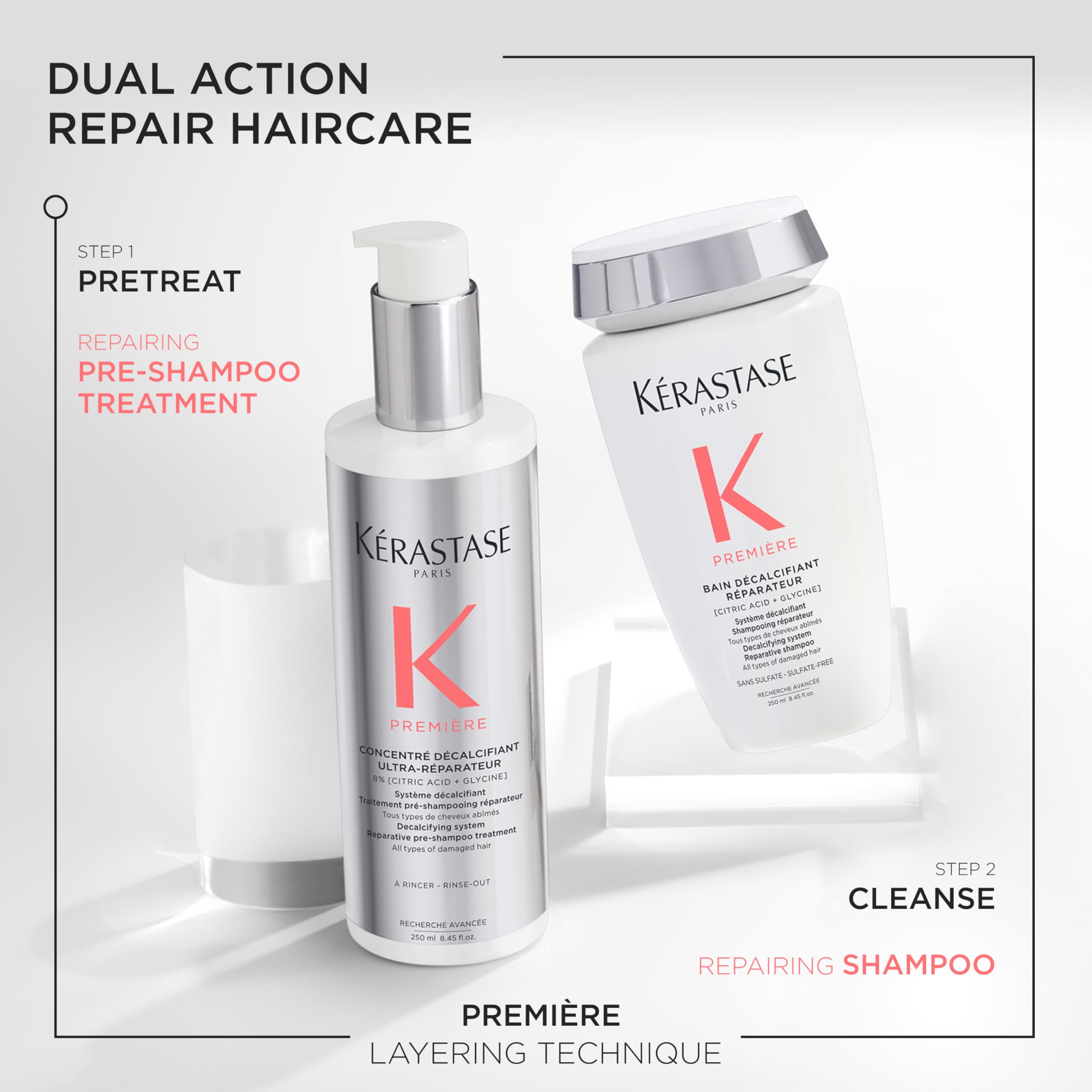 Kerastase Première Repair Pre-Shampoo, especialmente útil antes de lavar para cabello dañado.