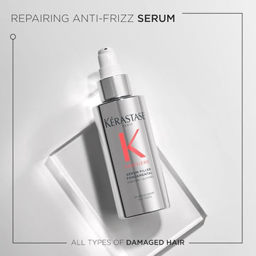 Kerastase Premiere Serum protege el cabello del calor para peinados sin daño.
