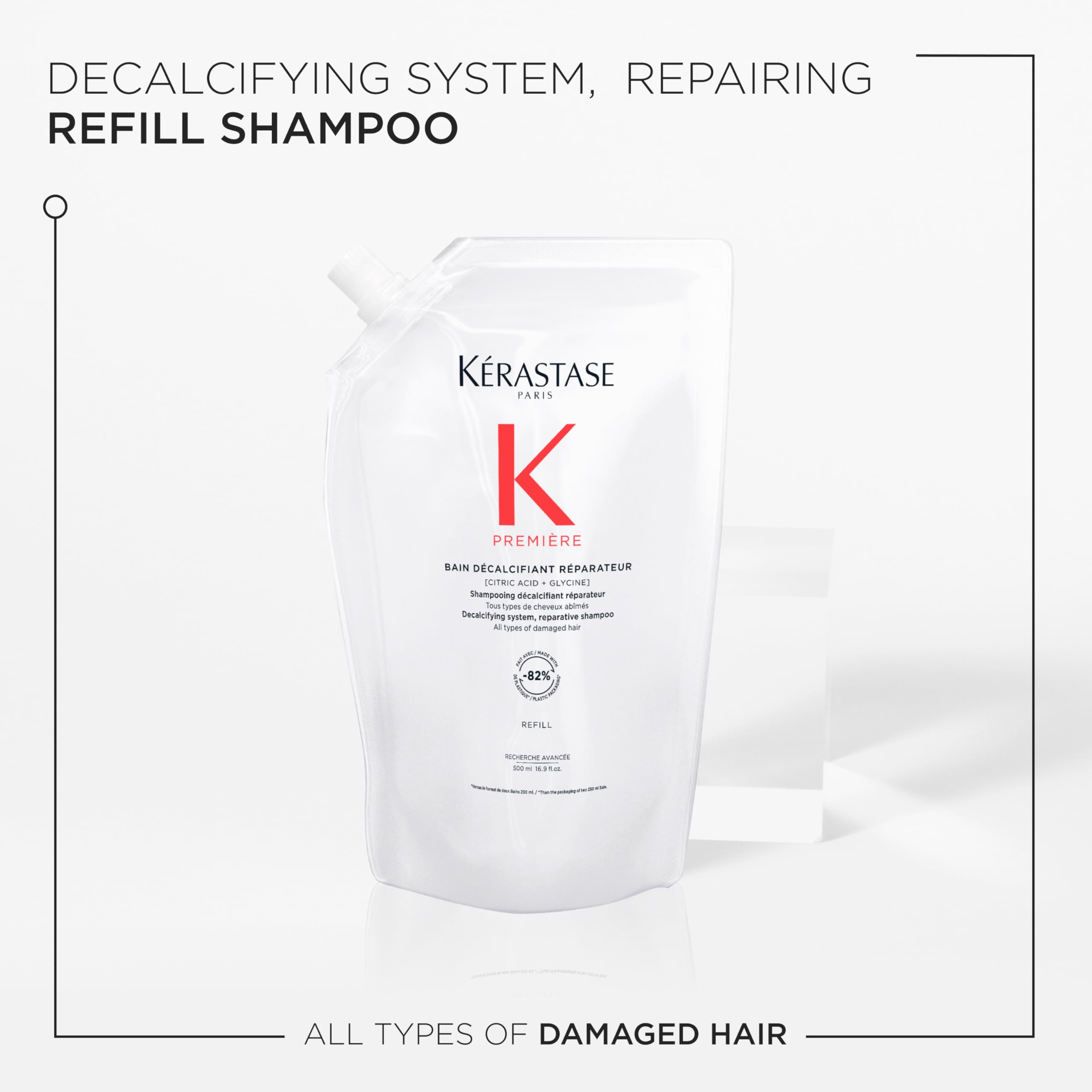 Kerastase Premiere sin sulfatos, aplicación fácil sobre cabello dañado para revitalizar.