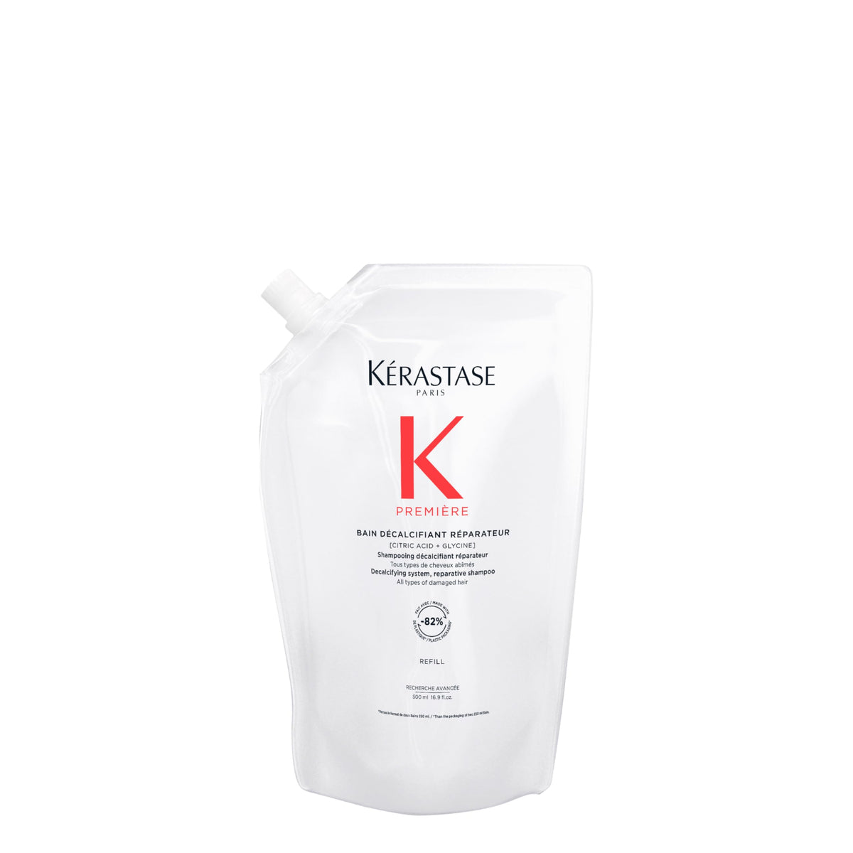Kerastase Premiere sin sulfatos, botella de 500 ml para limpieza suave y reparación.