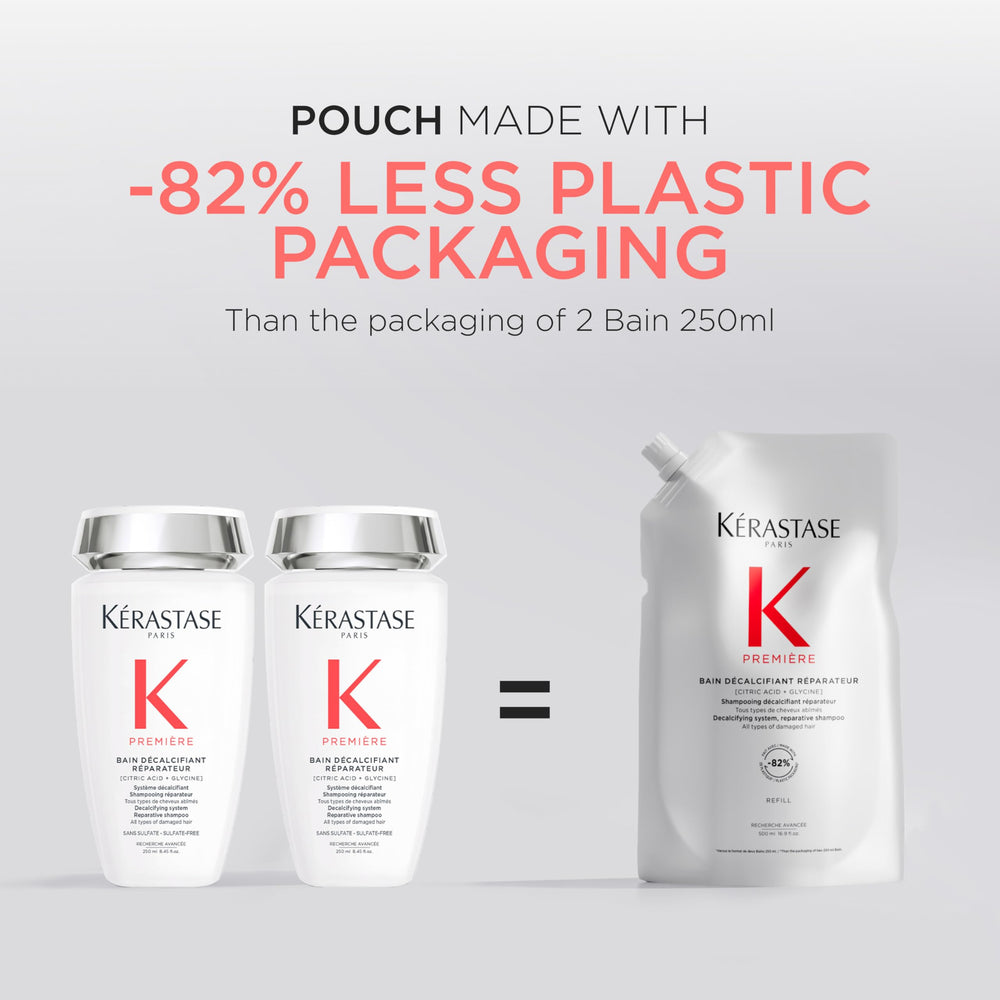 Kerastase Premiere sin sulfatos, espuma rica que limpia sin irritar el cuero cabelludo.