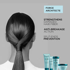 KÉRASTASE Resistance Ciment Anti-Usure suaviza y aporta brillo sedoso al cabello.