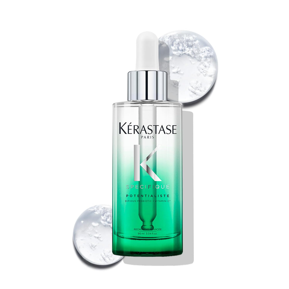 KÉRASTASE Specifique Potentialiste Serum en botella, aplicación suave para el cuero cabelludo.