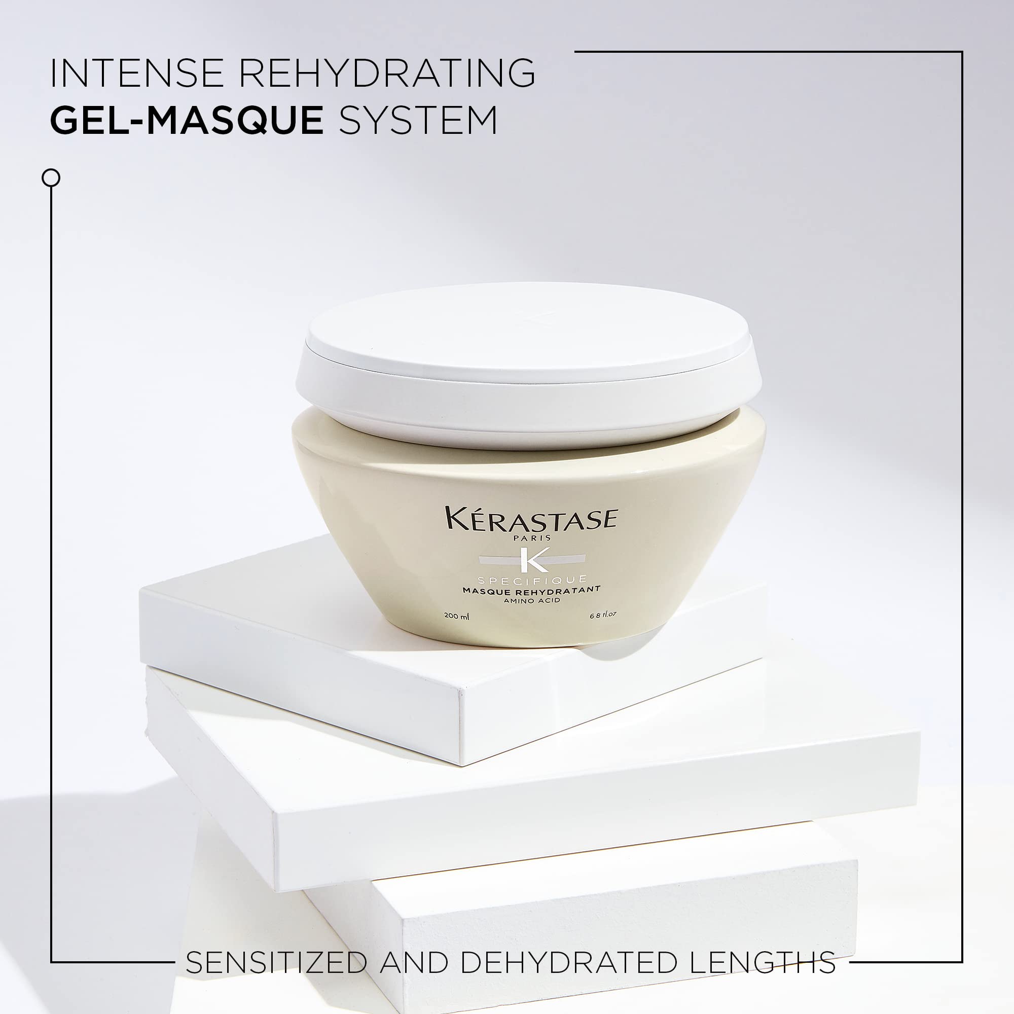 Kérastase Specifique Rehidratante, textura gel ligera, nutre puntas y reduce frizz.