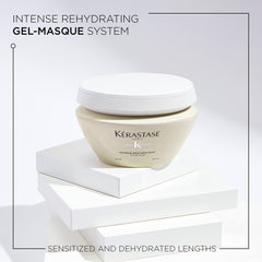 Kérastase Specifique Rehidratante, textura gel ligera, nutre puntas y reduce frizz.
