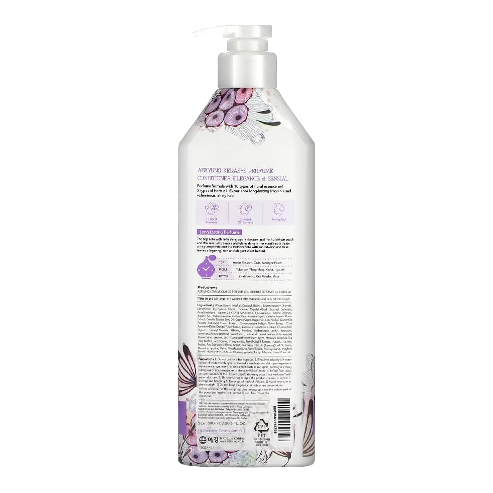 Kerasys Elegancia Sensual Aroma, nota perfumada para un lavado agradable.