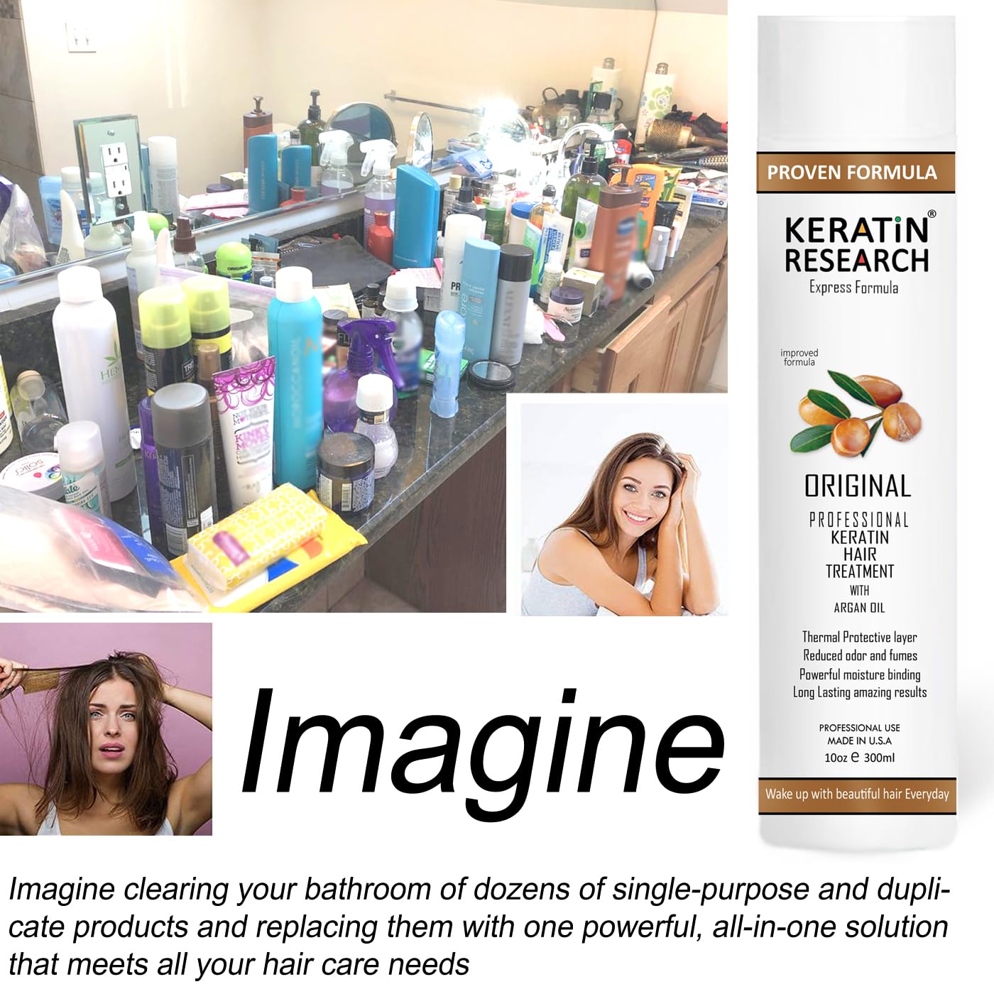 KERATIN RESEARCH acabado natural con brillo sedoso tras tratamiento en casa.