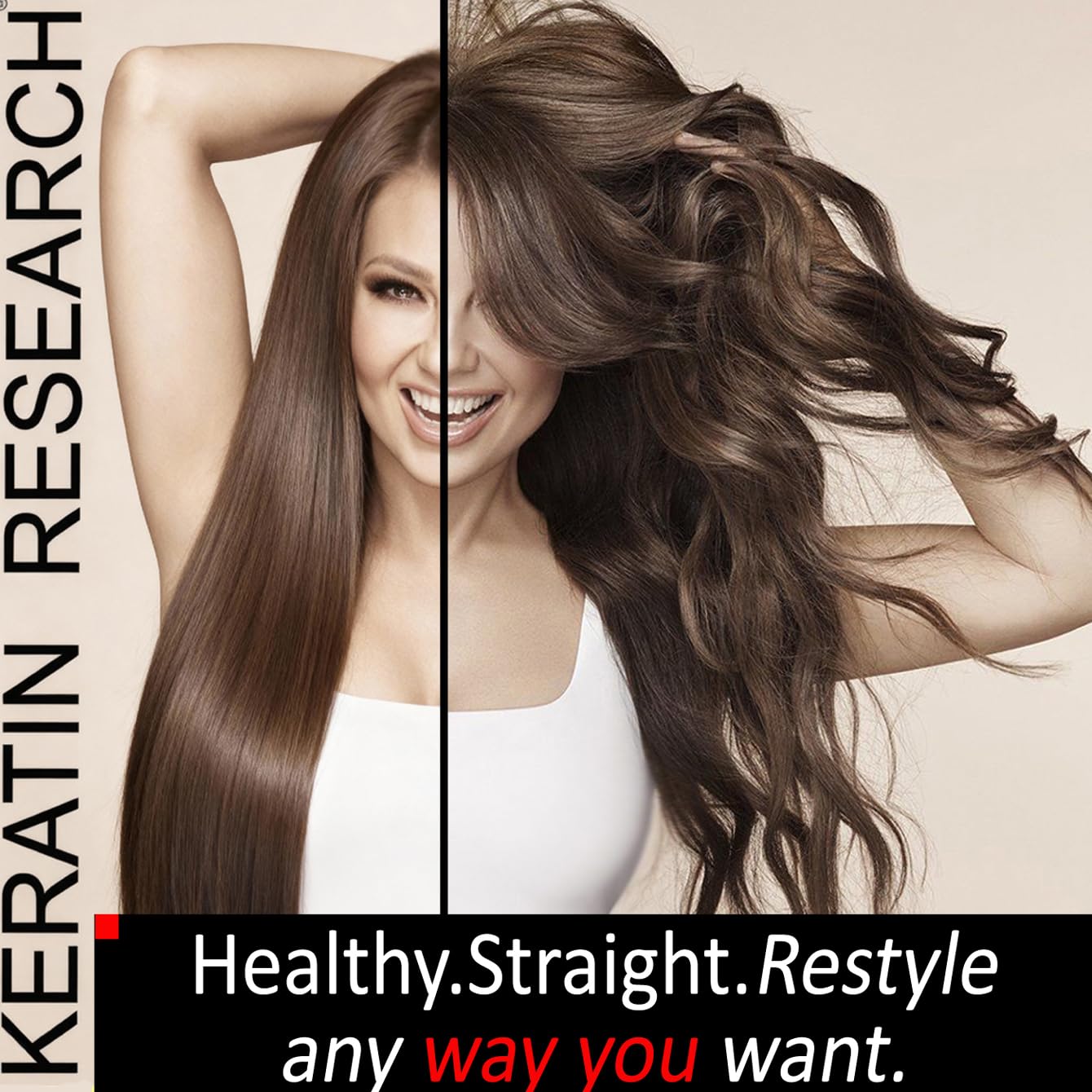 KERATIN RESEARCH nourrissant profond, répare et hydrate les cheveux.