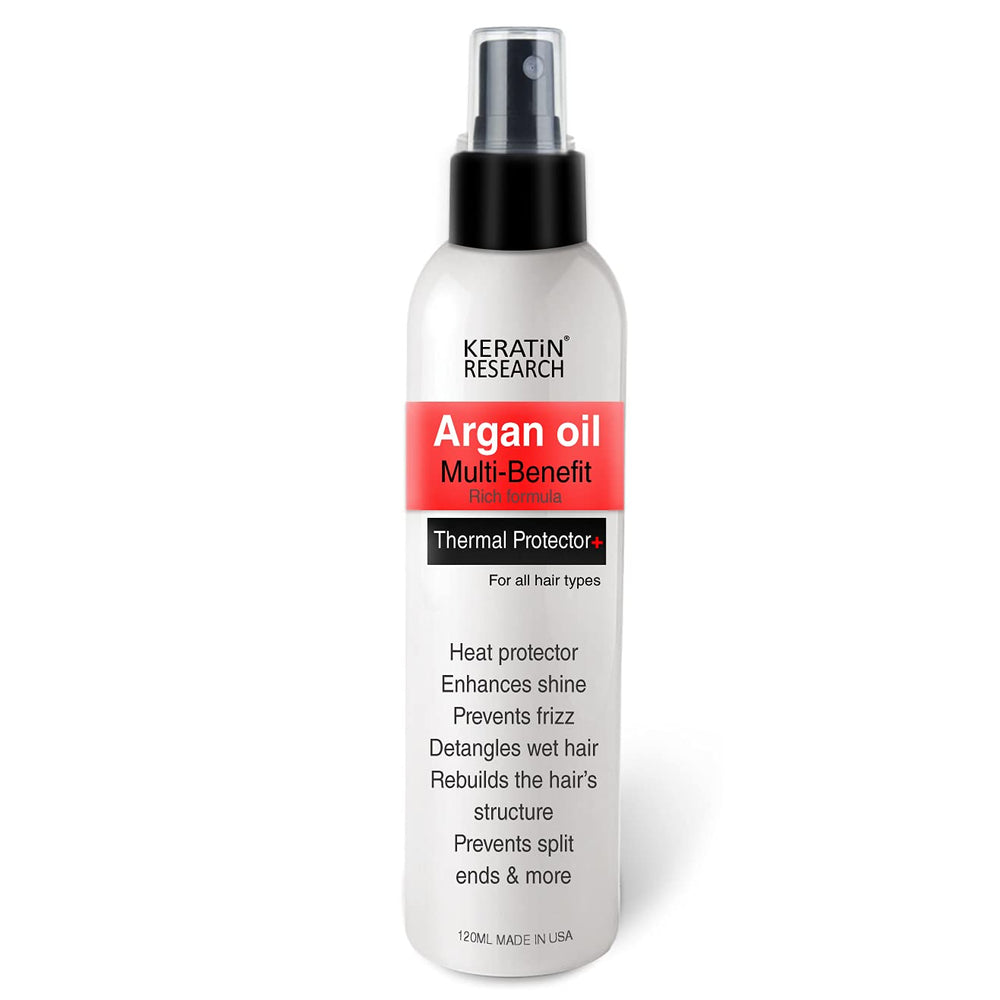 KERATIN RESEARCH Protector térmico: brillo intenso al peinar con calor.
