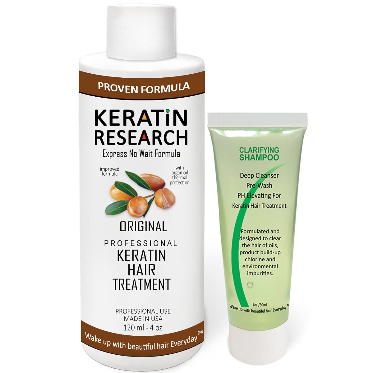 KERATIN RESEARCH traitement kératine brésilienne, bouteille prête pour un lissage durable.