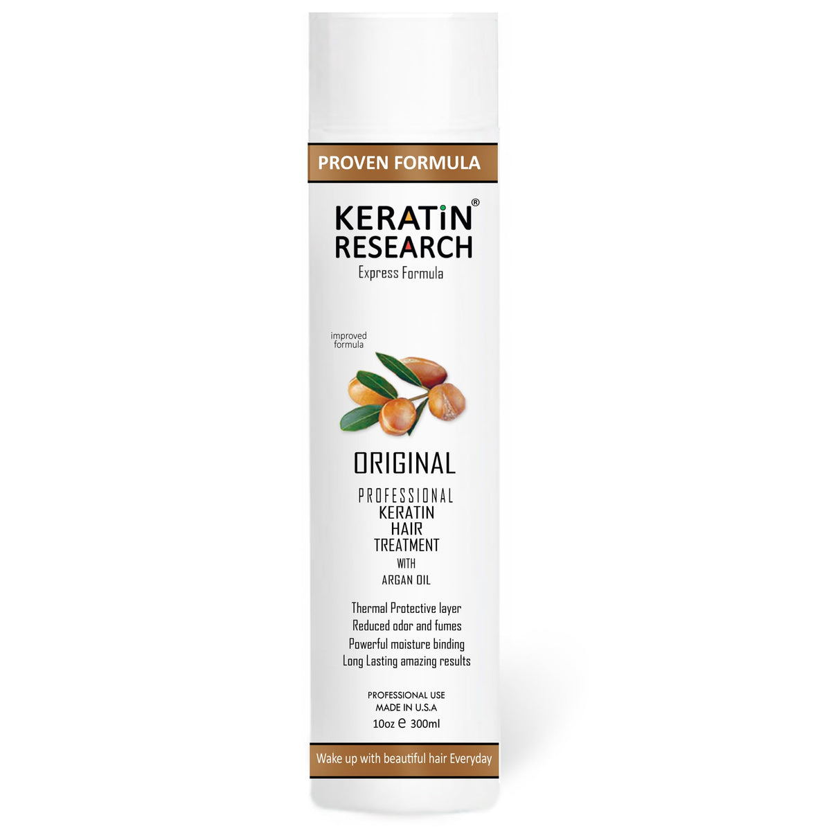 KERATIN RESEARCH tratamiento keratina brasileña, botella de 10 oz para resultados duraderos