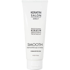 Keratin Salon Direct présente sa bouteille de keratine, pour des soins capillaires professionnels à domicile.