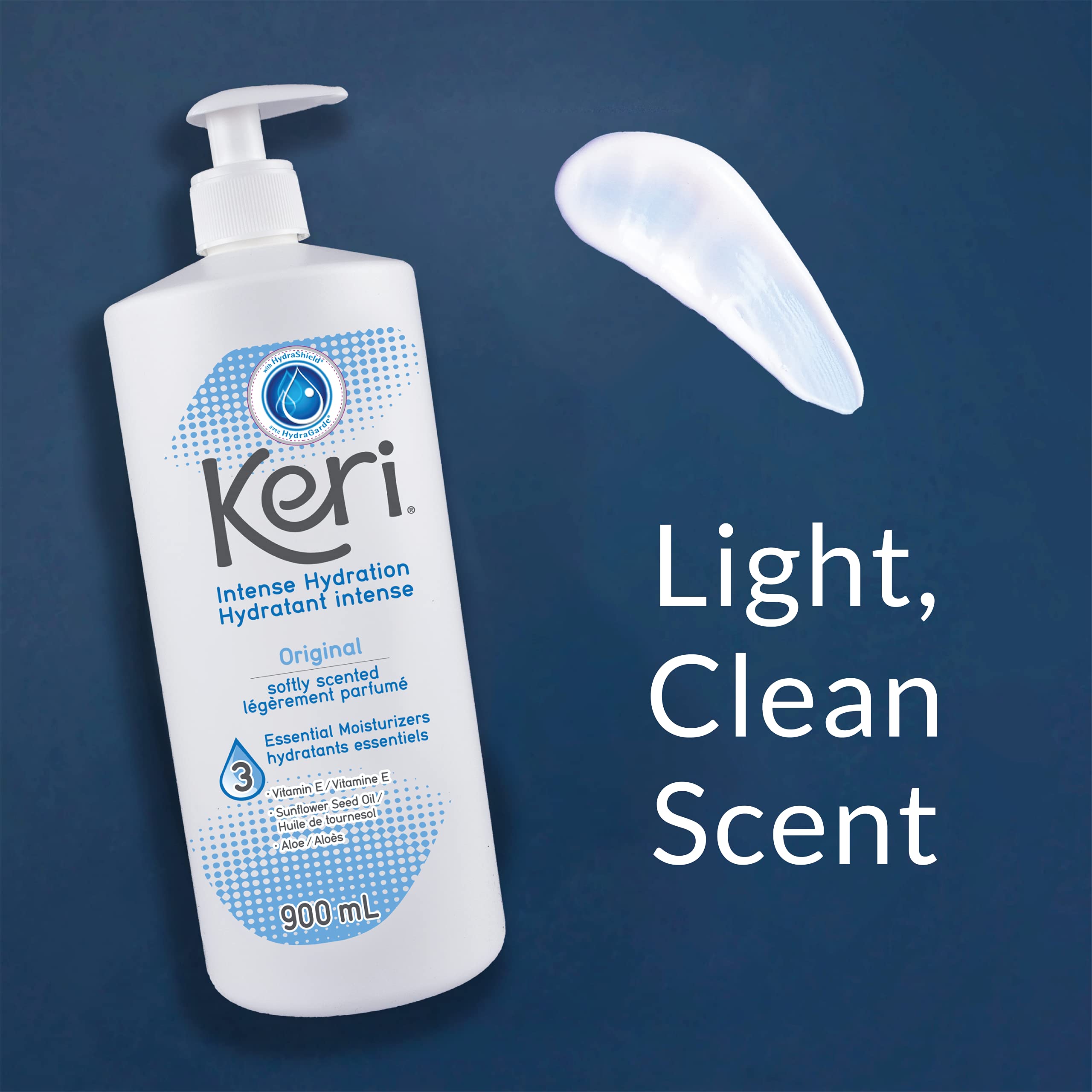 Aplicación suave de Keri Original en la piel para cuidado diario.