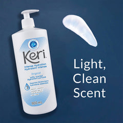 Aplicación suave de Keri Original en la piel para cuidado diario.