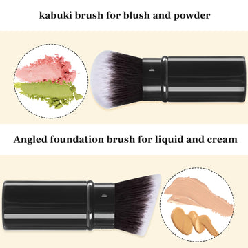 Keriloo brocha Kabuki, cuerpo de aluminio reciclado y duradero