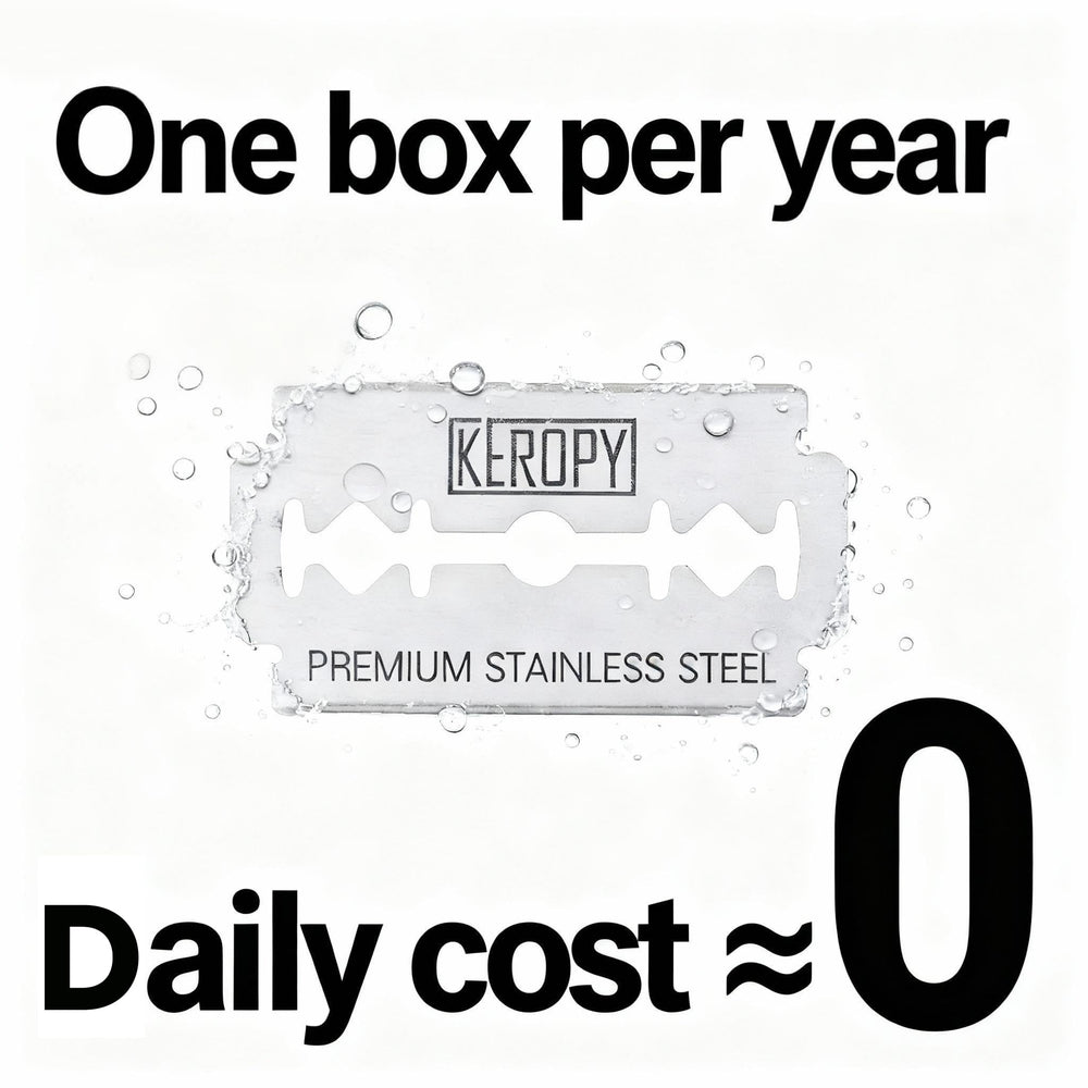 Keropy 100, compatibilidad universal, se ajusta a maquinillas estándar.