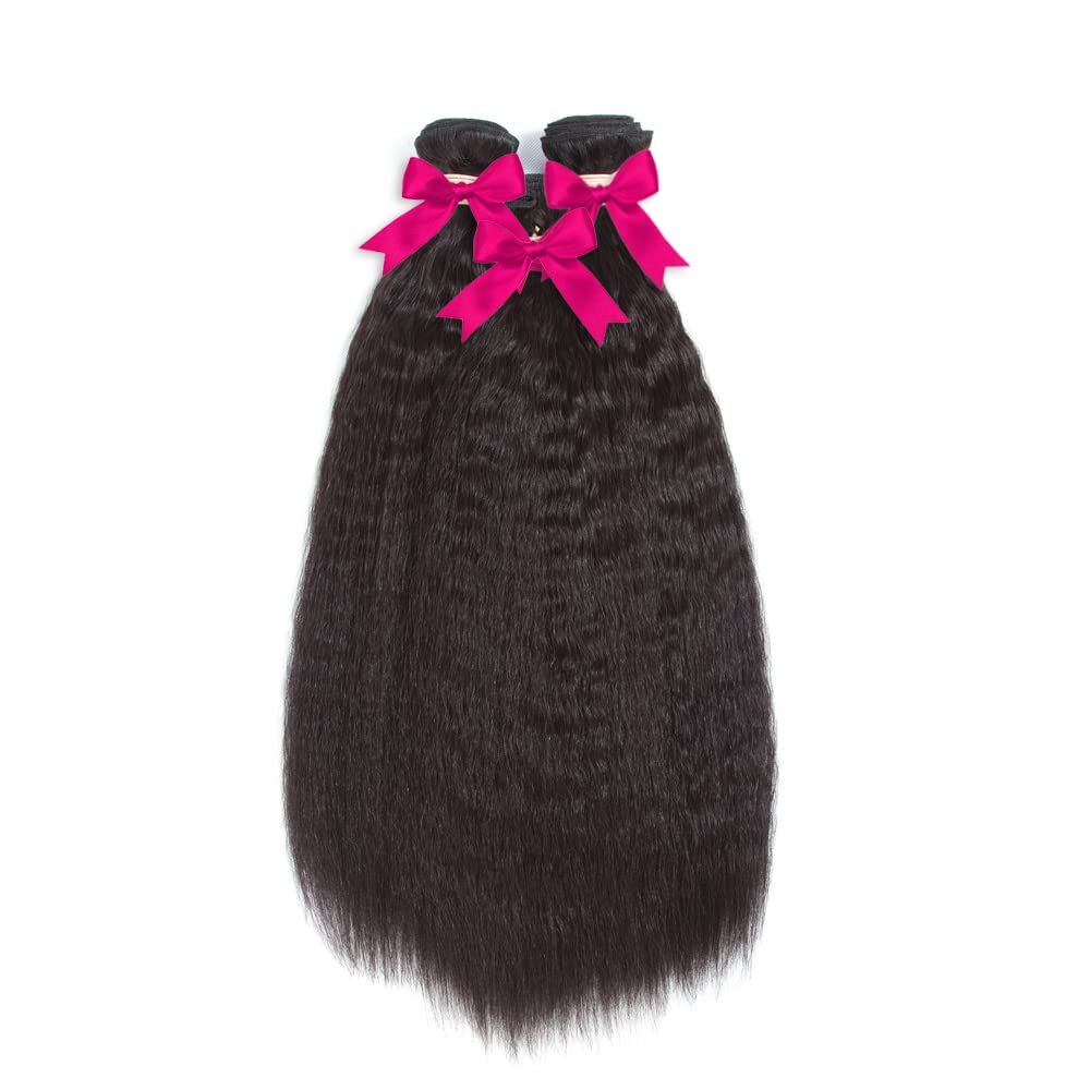 Kerriana mechas Yaki liso de 18 pulgadas para peinados versátiles