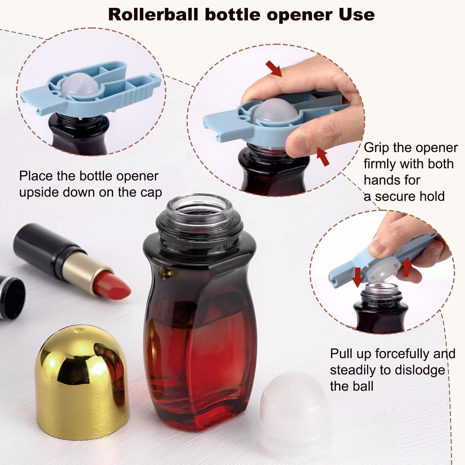 Kesell botella rodillo 50ml aplicación suave y uniforme.