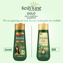 KESH KING Champú: etiqueta visible resalta ingredientes naturales para cuidado suave.