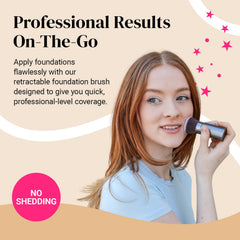 Pincel kabuki retráctil de KESHIMA para crema, distribución homogénea y natural.