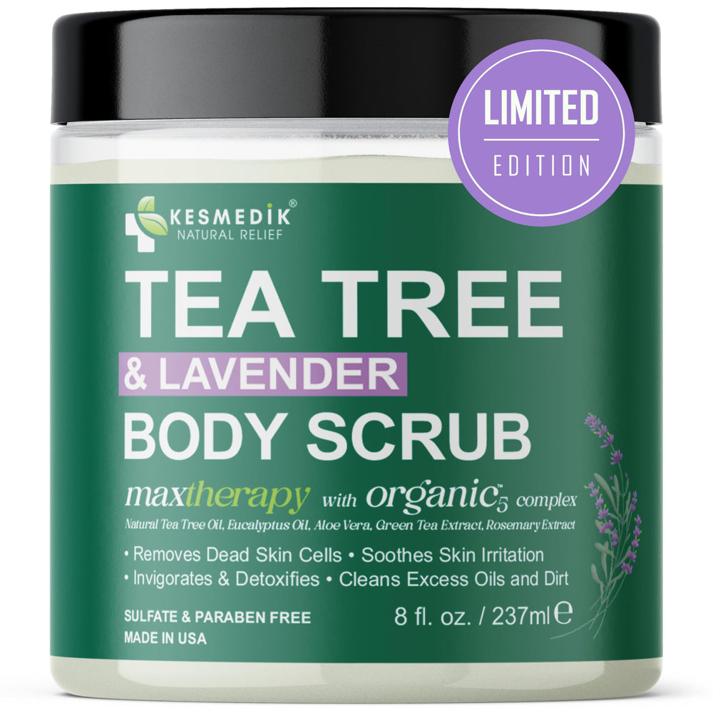 Kesmedik exfoliante corporal con sal del Himalaya para exfoliar pies suavemente.
