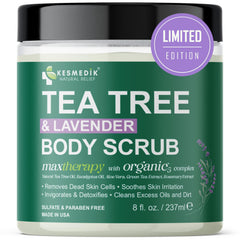 Kesmedik exfoliante corporal con sal del Himalaya para exfoliar pies suavemente.