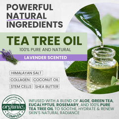 Kesmedik limpieza de poros con árbol de té y lavanda para claridad.