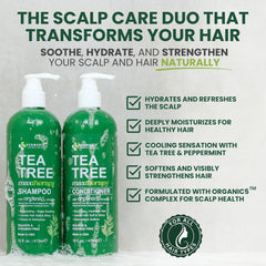KESMEDIK Tea Tree Conditioner bottle provides smooth detangling for hair