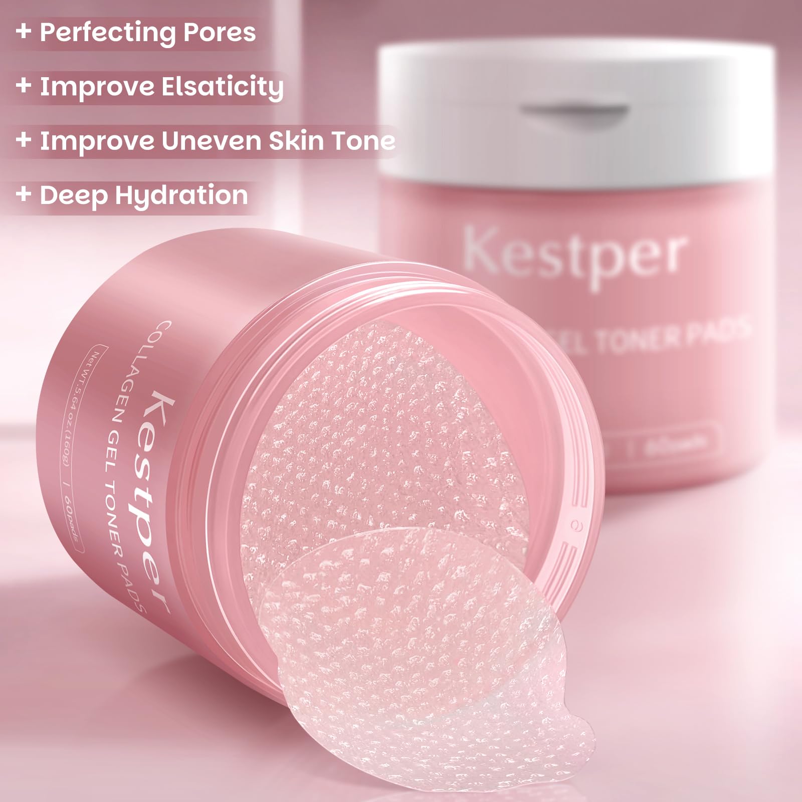 Aplicación de tónico con pads, sensación fresca para el rostro.