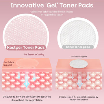 Pads saturados con suero de colágeno para piel hidratada.