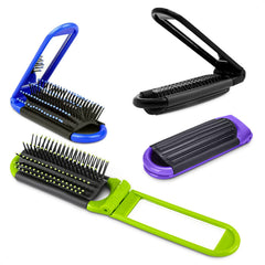 KETAR cepillo viajero plegable con espejo azul para retoques.