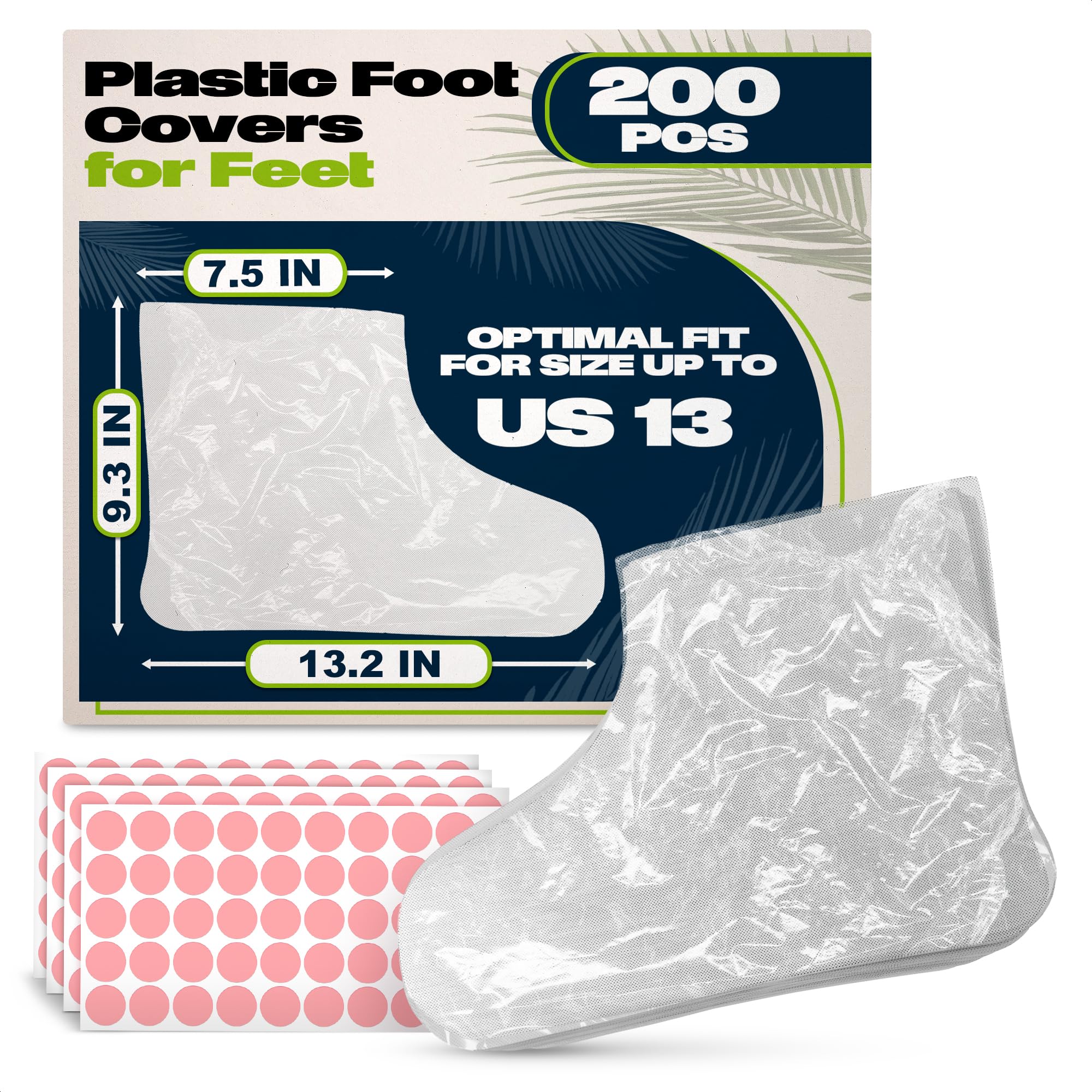 KETAR cubiertas de plástico para pies, 200 piezas, protección cómoda.