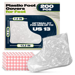 KETAR cubiertas de plástico para pies, 200 piezas, protección cómoda.
