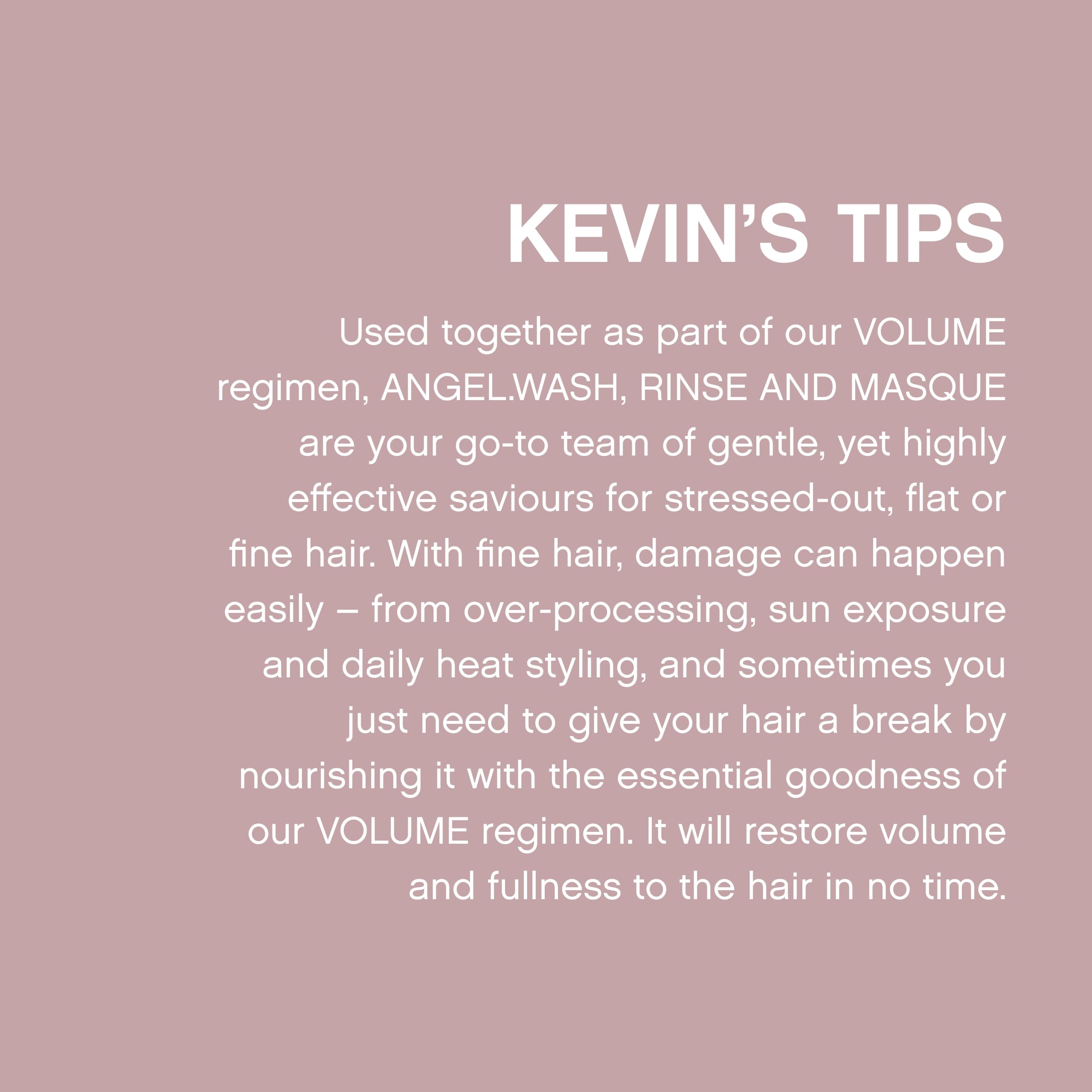 ANGEL.RINSE ofrece color seguro y protección antioxidante.