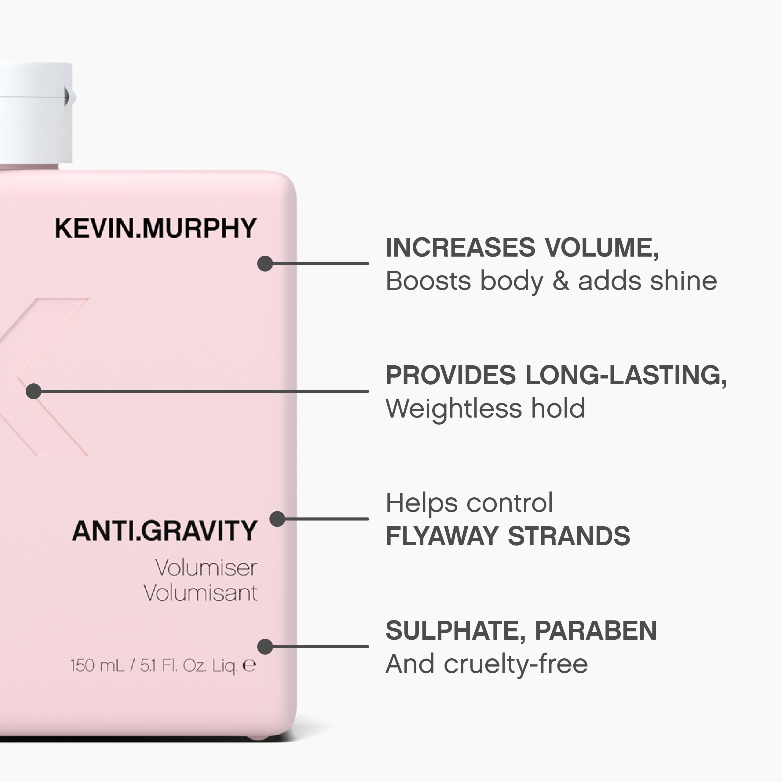 KEVIN.MURPHY ANTI.GRAVITY resultado con acabado ligero para peinados de todo largo.