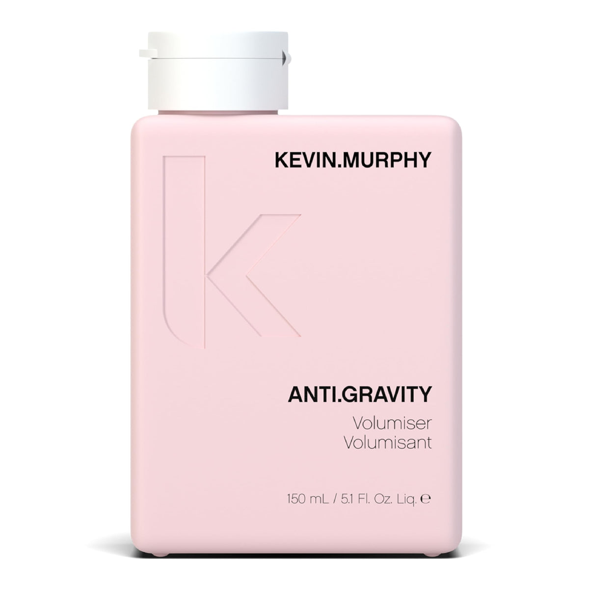 KEVIN.MURPHY ANTI.GRAVITY botella frontal muestra volumen duradero para todo tipo de cabello.