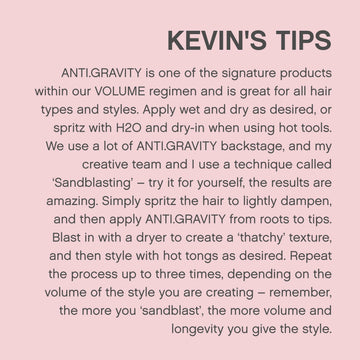 KEVIN.MURPHY ANTI.GRAVITY envase libre de crueldad para consumo responsable.