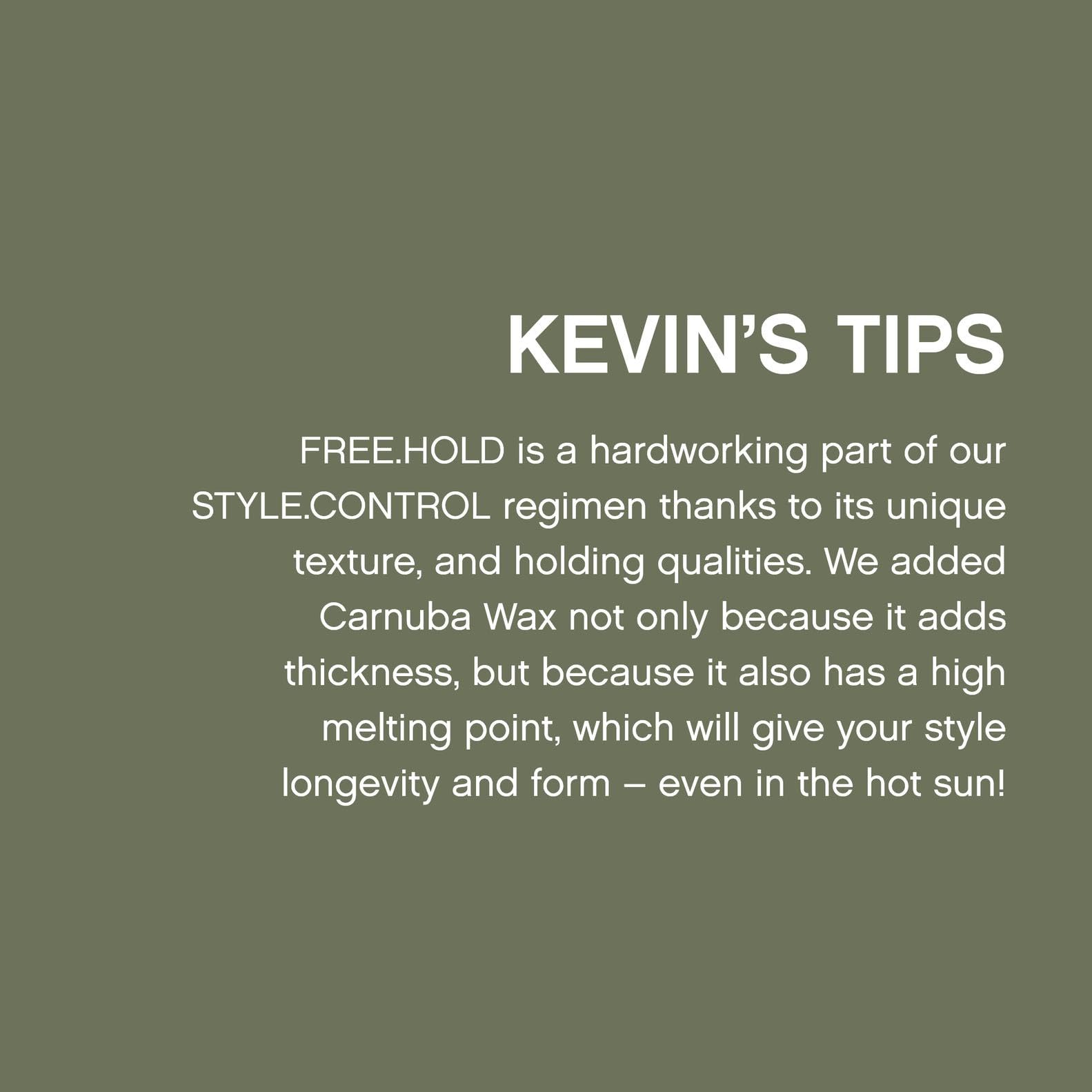 Fórmula sin sulfatos de KEVIN.MURPHY FREE.HOLD, cuidado suave