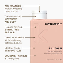 Kevin.MURPHY FULL.AGAIN — effet volumisant visible sur cheveux fins.
