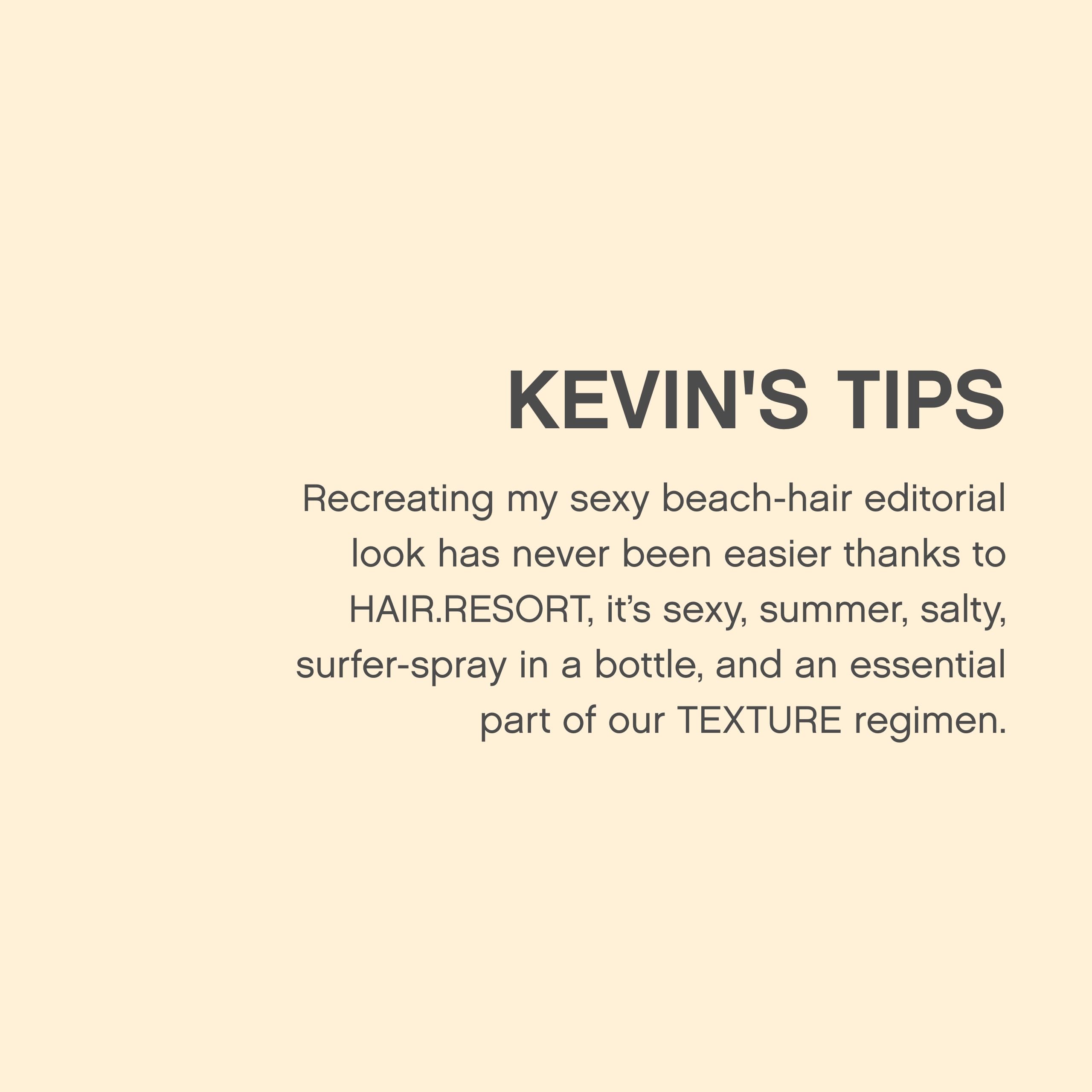 KEVIN.MURPHY Hair.Resort.Spray usage quotidien, facile à intégrer.