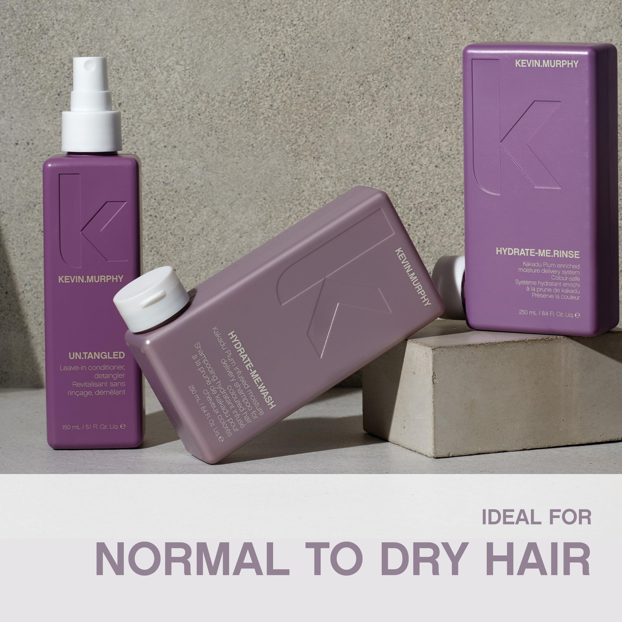 Kevin Murphy Hydrate-Me.Wash, acabado sedoso tras el enjuague y cuidado diario.