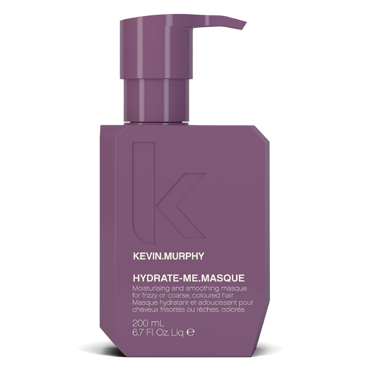 Kevin Murphy Hydrate-Me Masque, bouteille élégante offrant une hydratation intense pour cheveux secs.