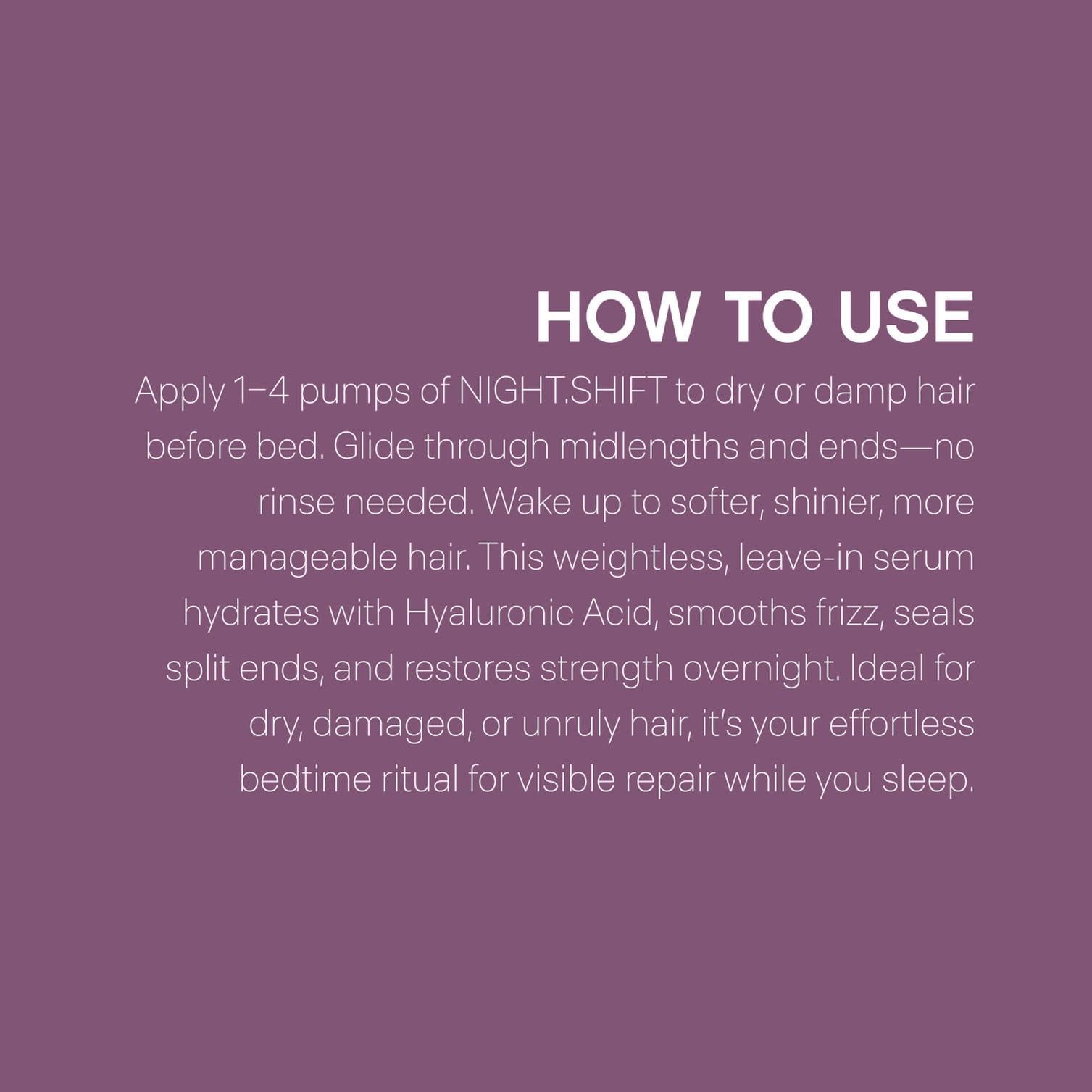 KEVIN.MURPHY NIGHT.SHIFT: gota de serum en palma para hidratación sin peso